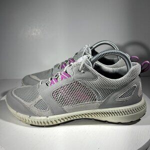 Ecco Womens Size 7 EU 38 Hiking Shoes Trail Running Sneakers Gray Purple Walking